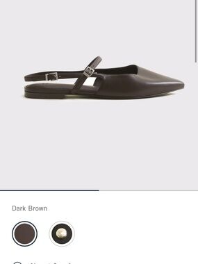 Abercrombie & Fitch Dark Brown Pointed Slingback Flats